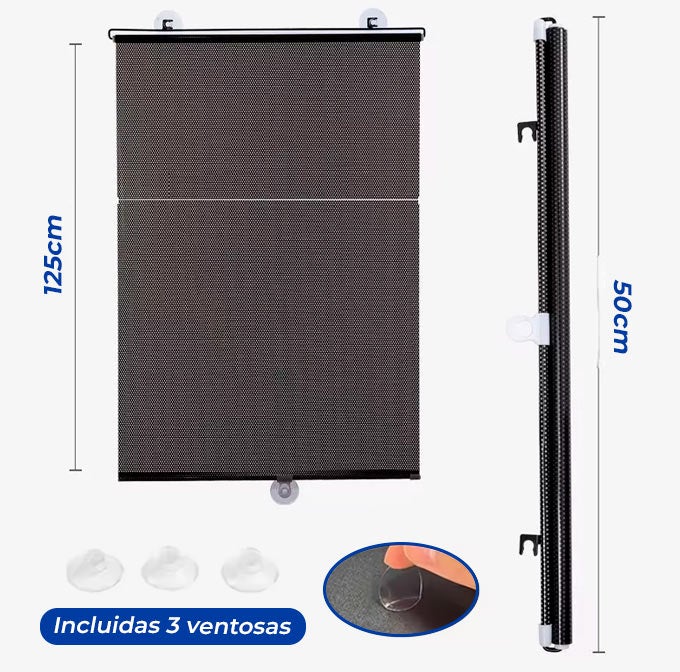 PERSIANA ENROLLABLE PORTÁTIL ¡Bloquea la luz y protege tu privacidad sin perforaciones ni complicaciones!