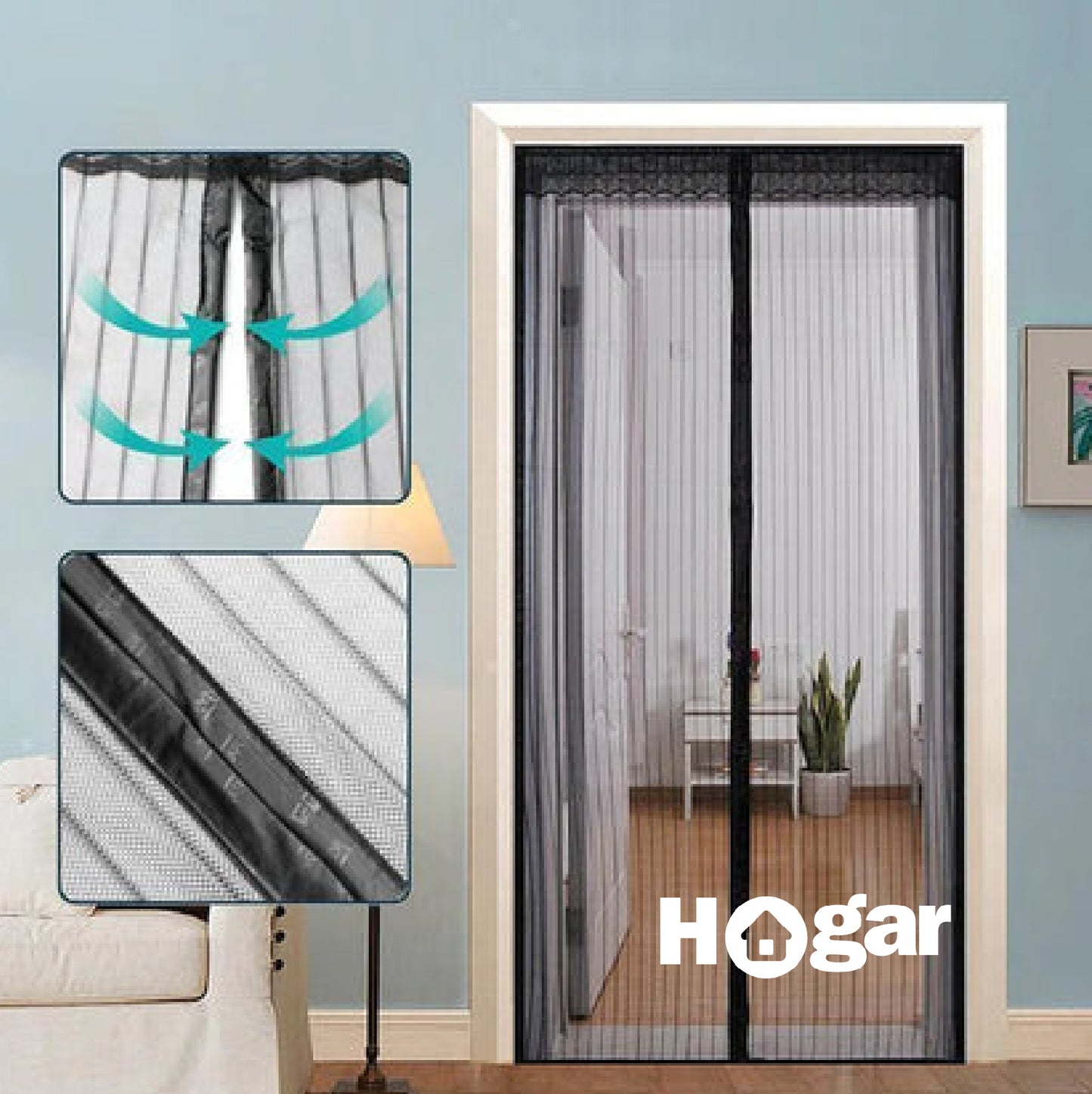 Cortina Magnética Para Puertas: protección contra plagas ¡Aire fresco sí, mosquitos no❌!