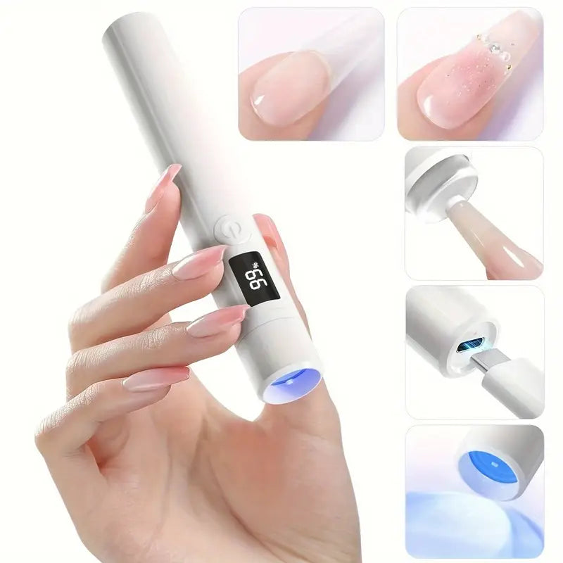 Kit Renovador de Uñas - Recupera tus Uñas al Instante (12 Stickers de Gel + Lámpara Endurecedora de uñas UV)