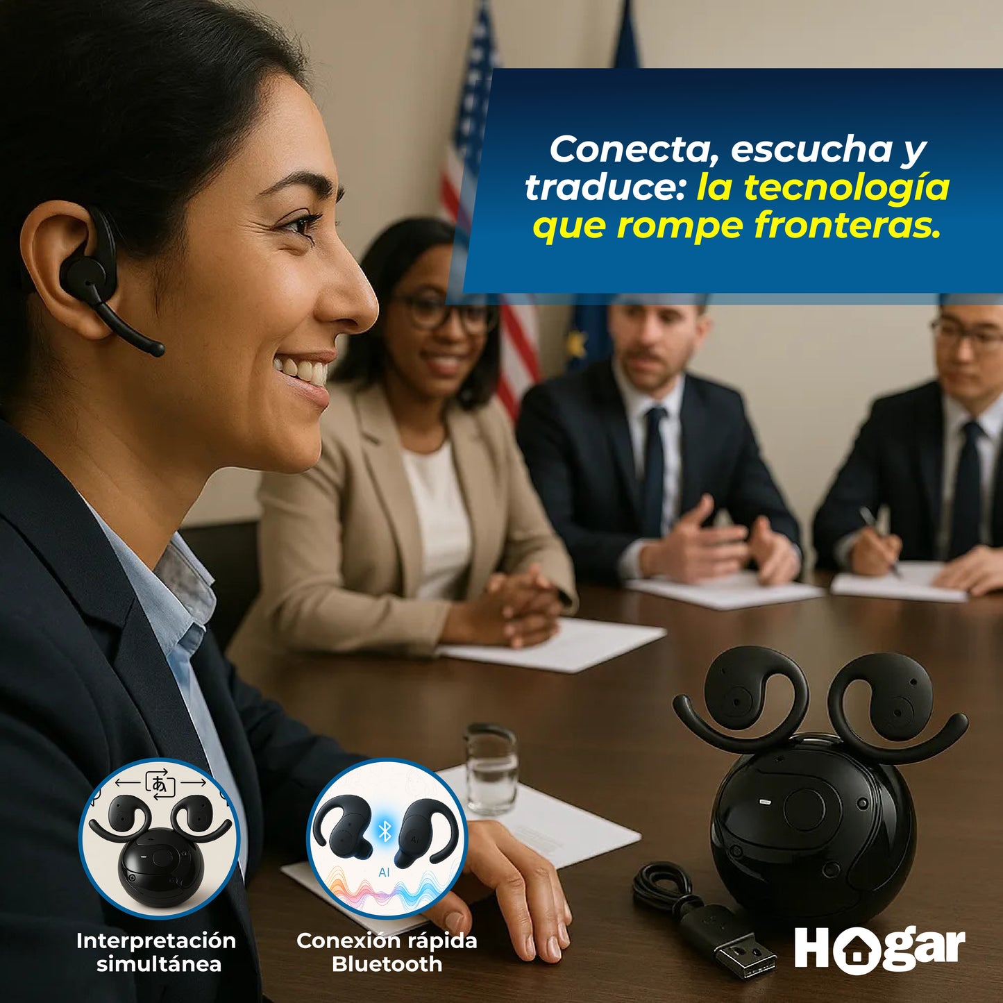 ¡Habla y entiende cualquier idioma al instante! – Auriculares Bluetooth con Traducción Instantánea en 140 Idiomas