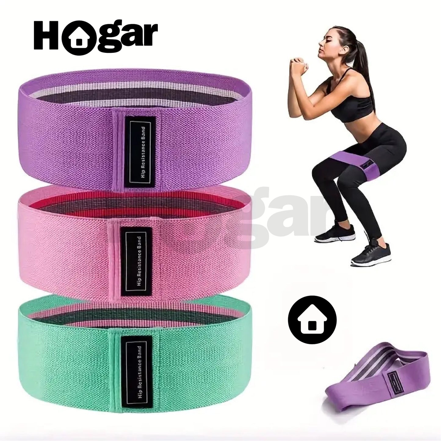SÚPER KIT DE 3 BANDAS GLUTEOS Y PIERNAS + GUÍA DE EJERCICIOS + ENVIO GRATIS