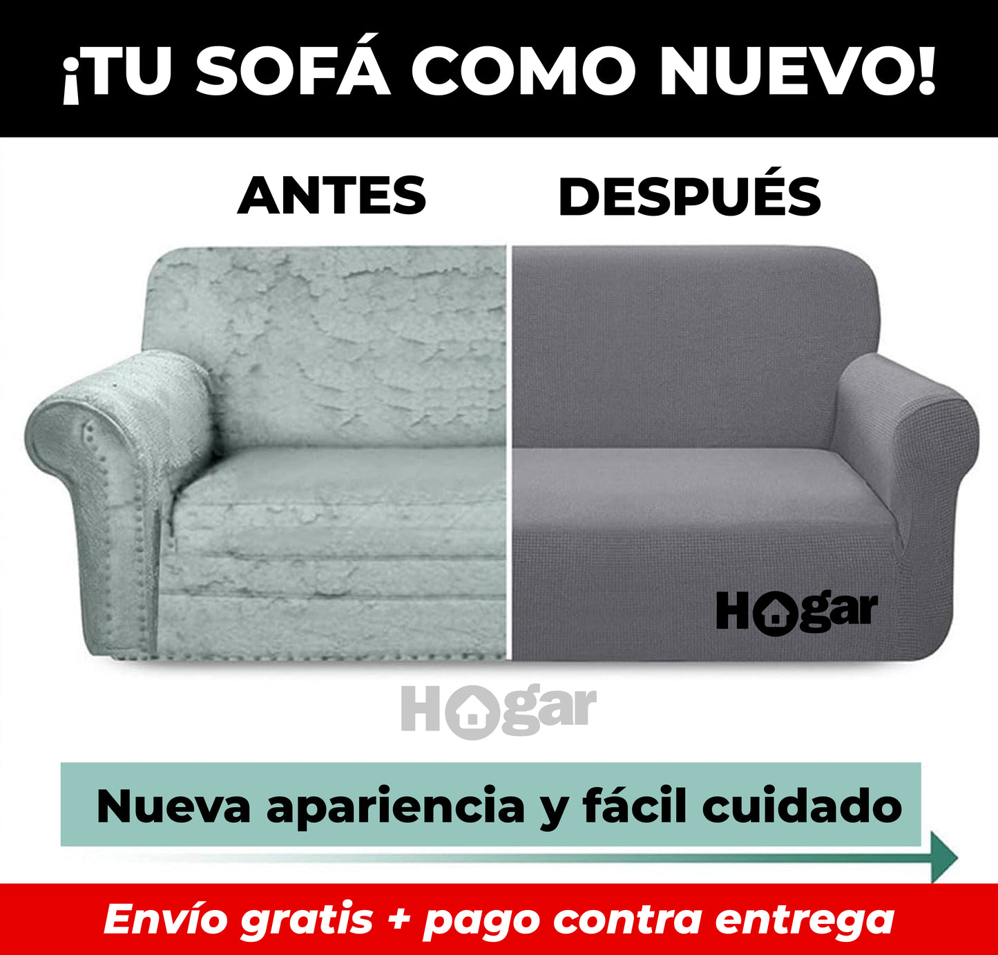 ¡RENUEVA Y PROTEGE TU SOFÁ AL INSTANTE! Fundas ajustables a la forma de tu sofá con estilo y comodidad