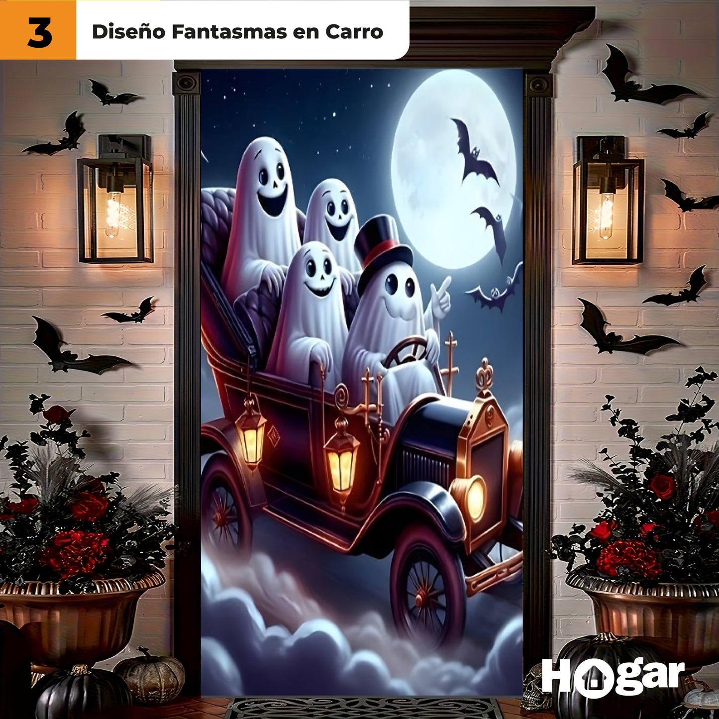 ¡Decora tu casa en segundos, sin gastar de más, y sorprende a tu familia y vecinos con la puerta más llamativa de Halloween!