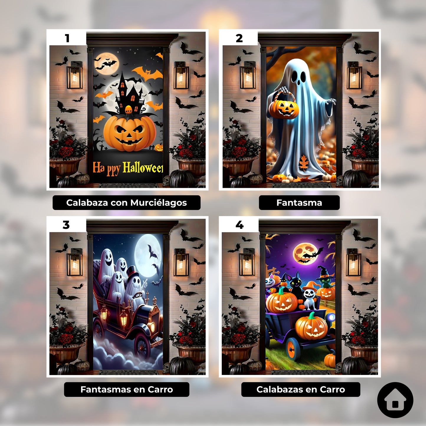 ¡Decora tu casa en segundos, sin gastar de más, y sorprende a tu familia y vecinos con la puerta más llamativa de Halloween!
