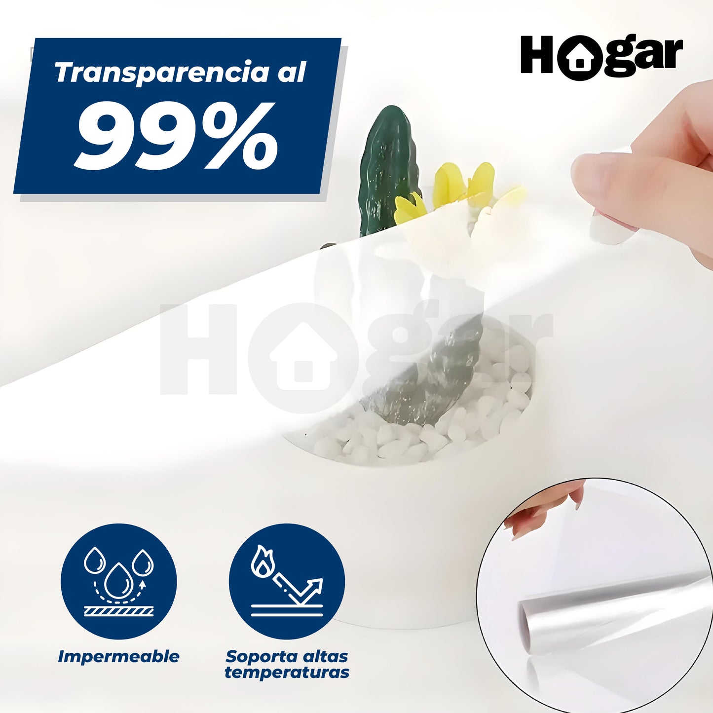 Tu mesa Siempre como Nueva: Evita Rayones, Manchas y Daños al instante - Película Adhesiva Transparente Para Protección de Comedor