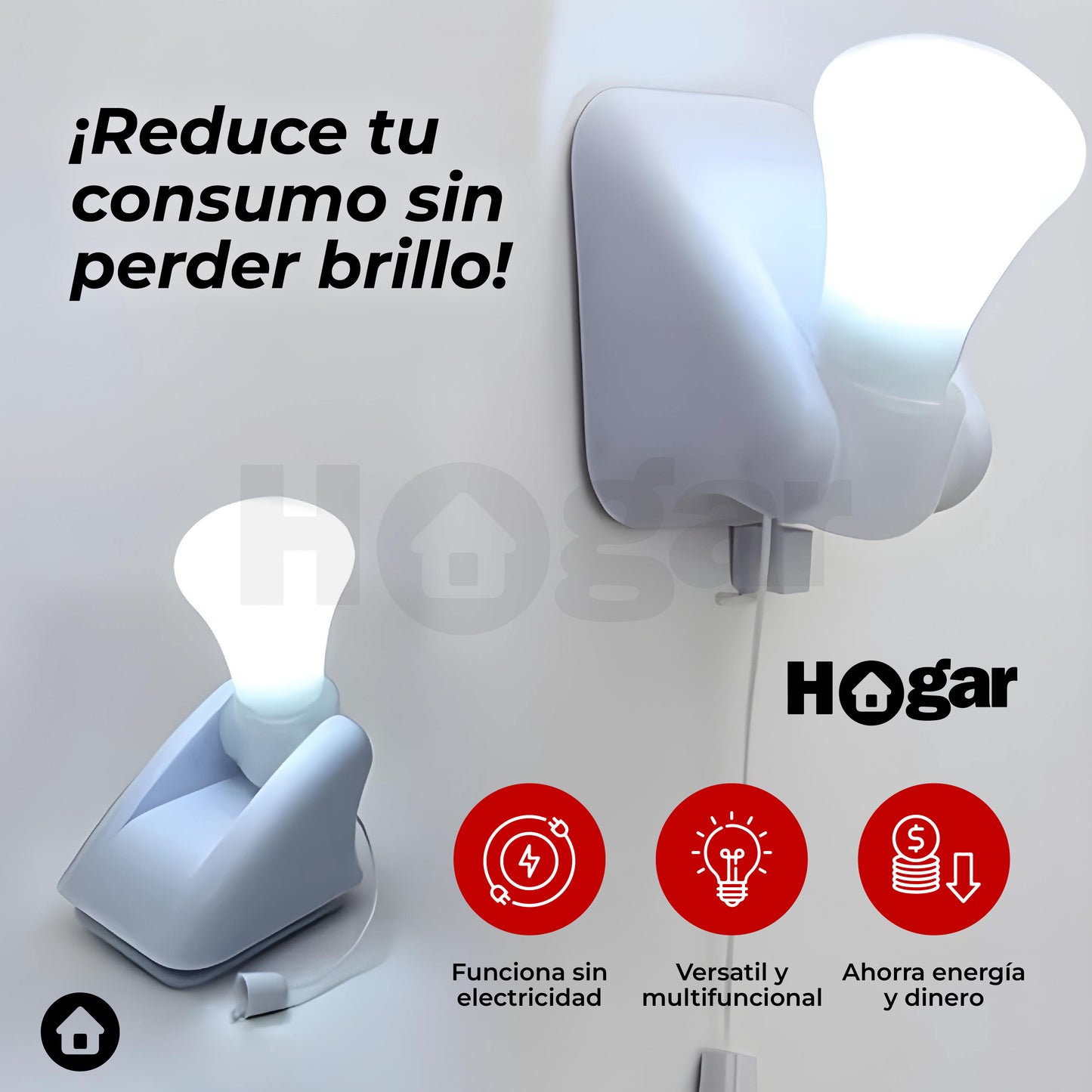 OFERTA 3X1 MAXILUM - Bombillo portátil multifuncional para hogar de fácil instalación, sin cables e indestructible