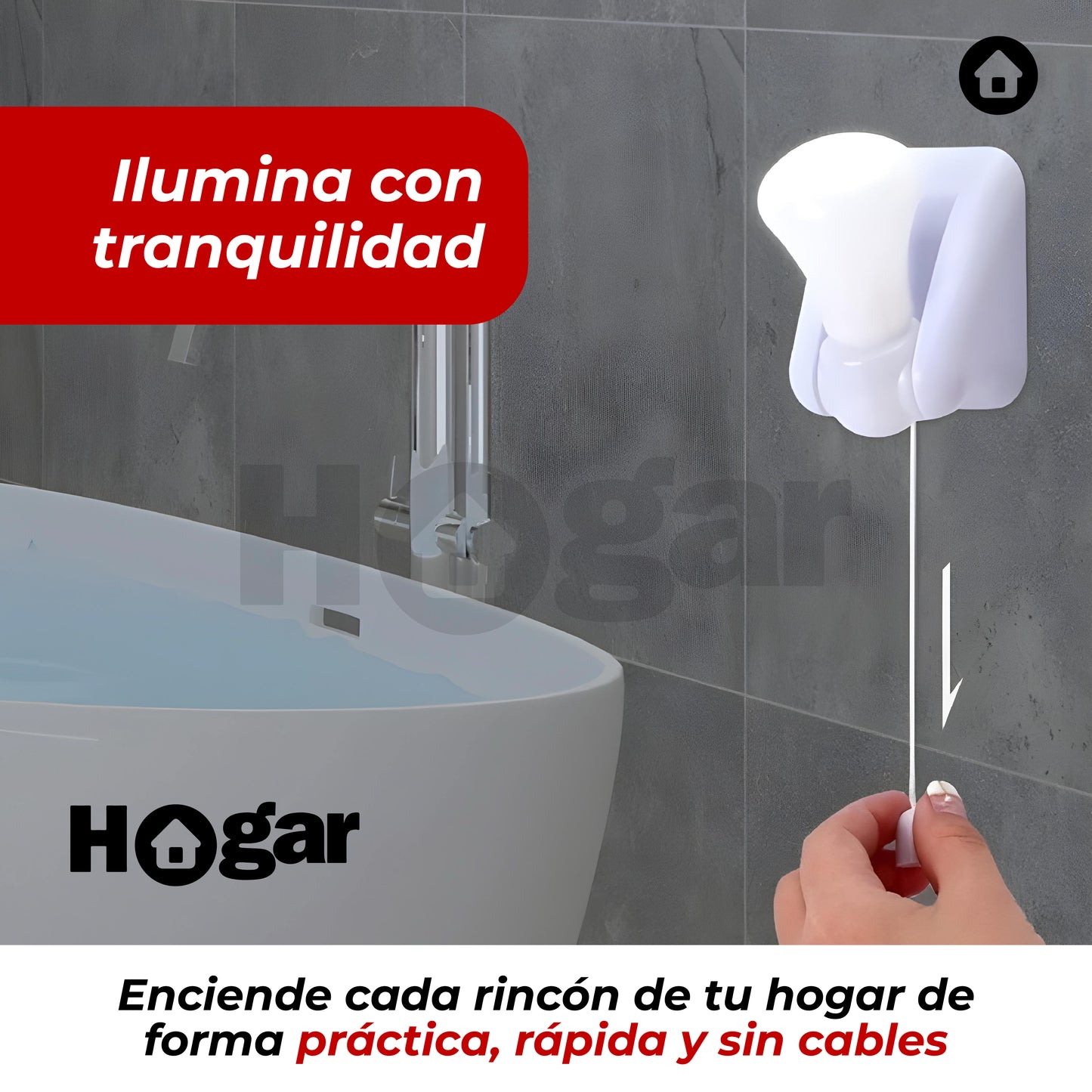 OFERTA 3X1 MAXILUM - Bombillo portátil multifuncional para hogar de fácil instalación, sin cables e indestructible