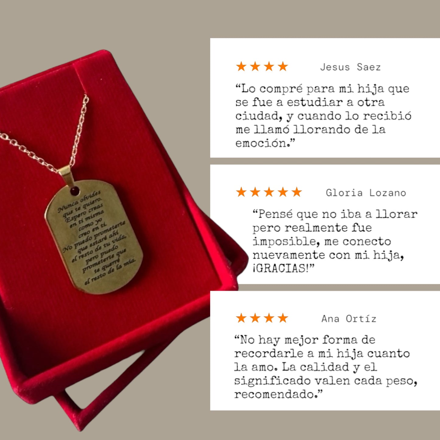 Collar Siempre Contigo™ para mi hija (Con mensaje grabado eternamente)