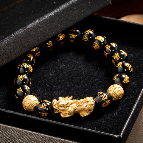 Pulsera Obsidiana Feng Chui - Atrae Riqueza