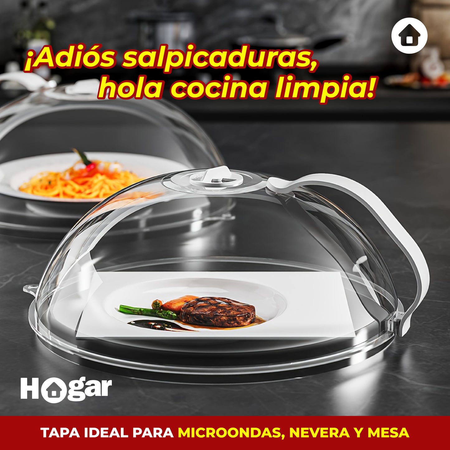 Cubierta Protectora para Microondas - Transparente, Resistente al Calor y Reutilizable (Oferta 2x1)