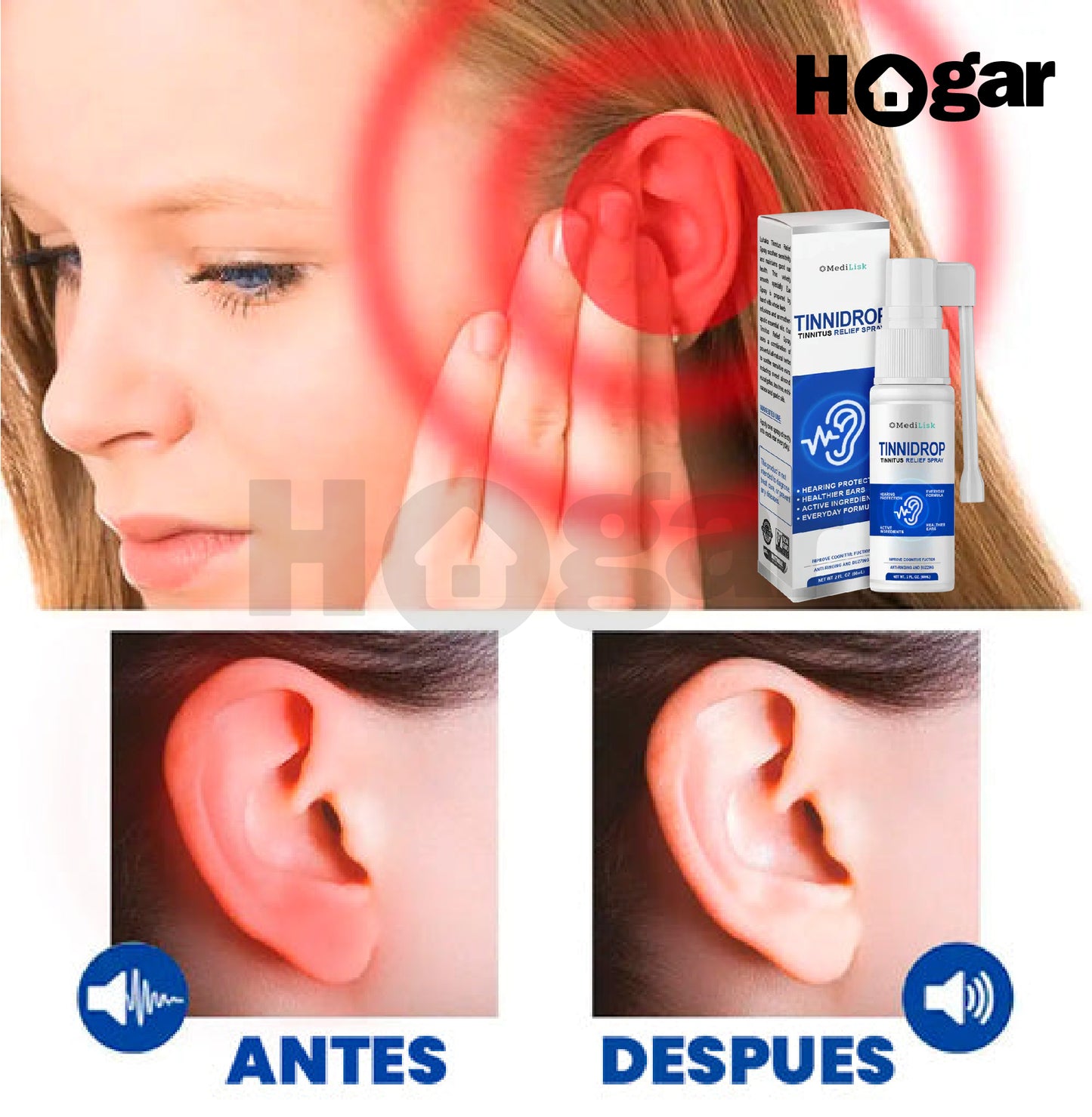 Tinnidrop® | Spray Eliminador de dolor de oídos