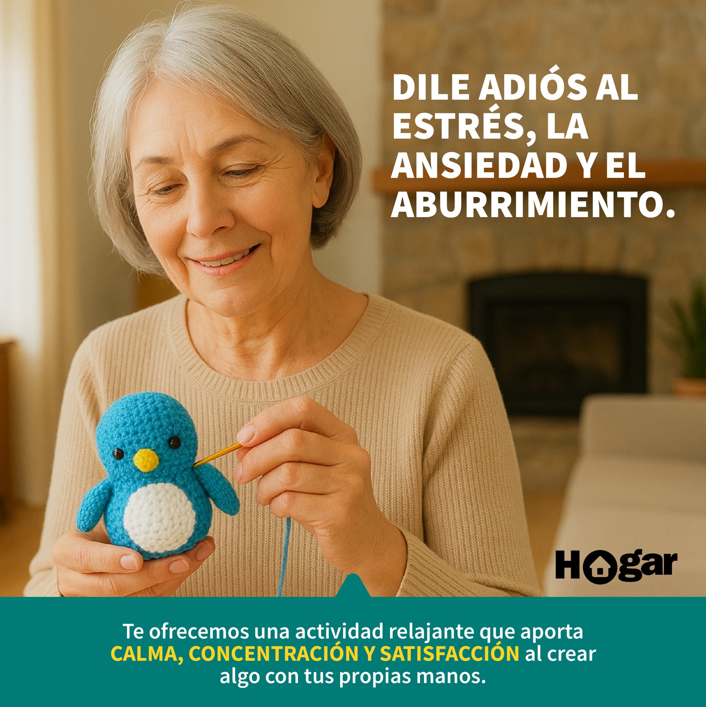 Pingüi™ – Kit de Gimnasia Mental Crochet - MANTÉN TU MENTE Y TU CUERPO SIEMPRE ACTIVOS (incluye paso a paso)