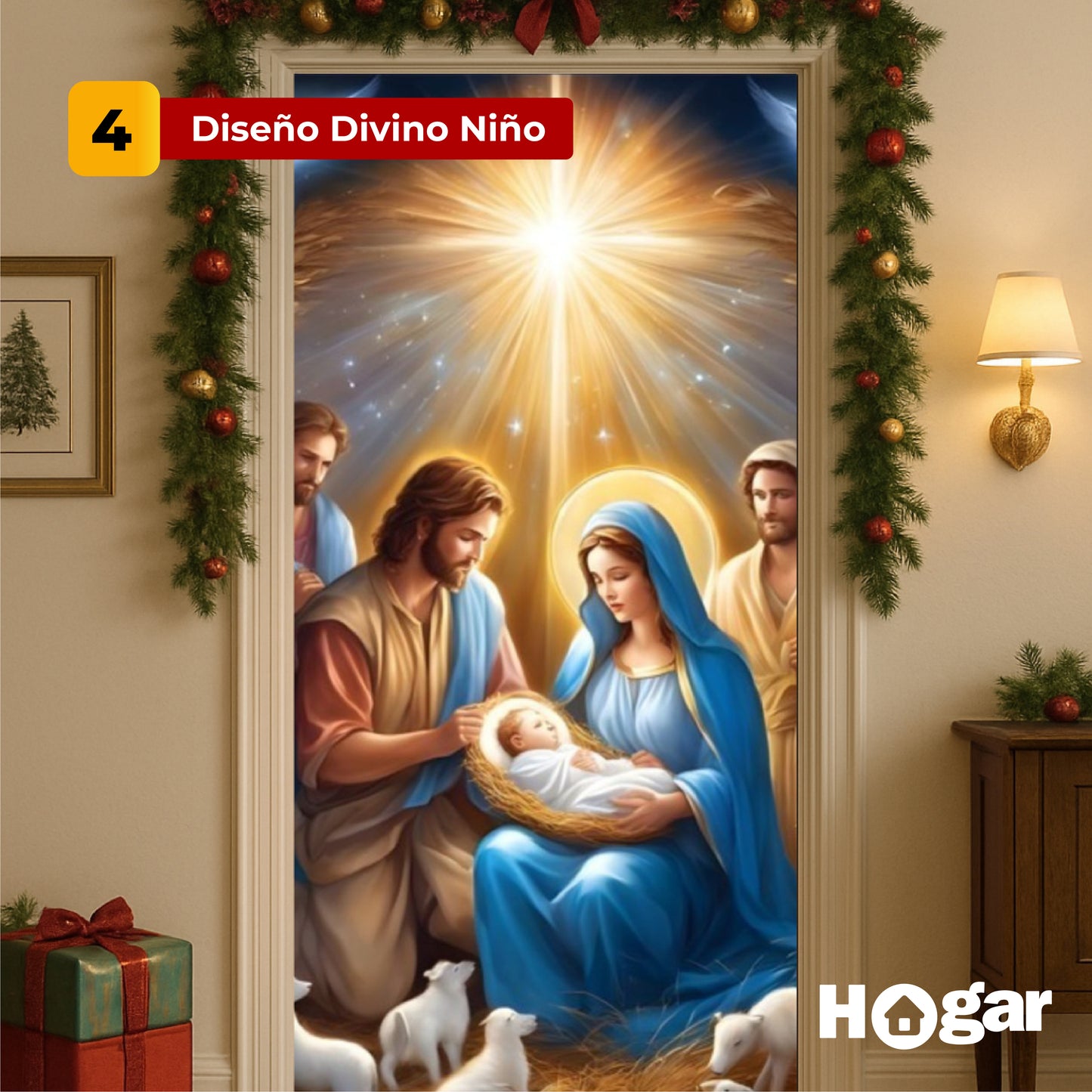 ¡La magia de la Navidad empieza en tu puerta! Decora al instante con nuestras Fundas Navideñas fáciles de poner y reutilizar.