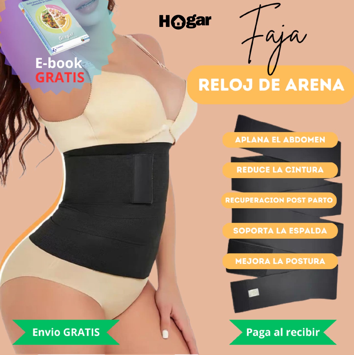 Faja Cinturilla Ajustable SlimFit ¡Dile adiós a las fajas incómodas! Ajusta, moldea y define tu cintura sin marcas ni opresión