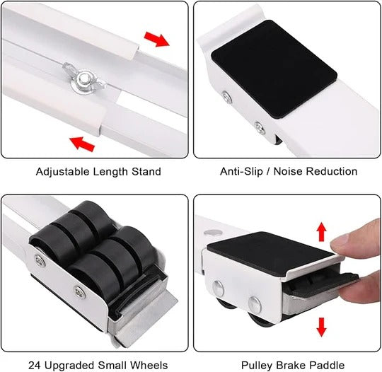 PACK X2 UNIDADES RUEDAFACIL PRO (Presentación: X2 und) Soporta 300 KILOS
