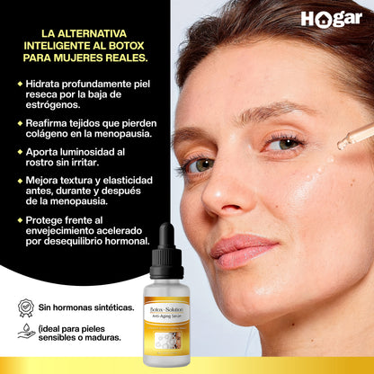 ¡BOTOX SOLUTION™ SERUM para el cuidado de tu piel antes, durante y después de la menopausia!