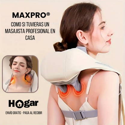 MAXPRO® - Masajeador para Cuello y Hombros con calor - Como si tuvieras un masajista en casa