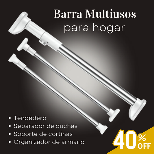 40% OFF - Barra Expandible Multiusos con distancia de 90 hasta 1.60 m