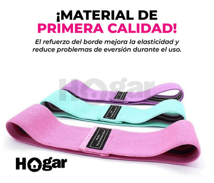 SÚPER KIT DE 3 BANDAS GLUTEOS Y PIERNAS + GUÍA DE EJERCICIOS + ENVIO GRATIS