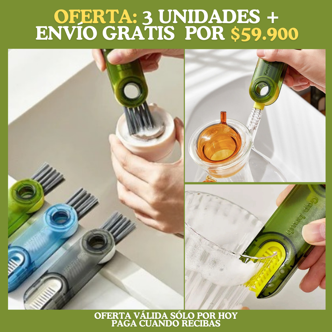 Cepillo limpieza 3 en 1 (OFERTA POR HOY 3 UNIDADES + Envío gratis)