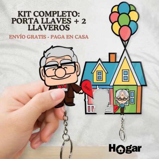 PORTA LLAVES PAREJA UP + 2 LLAVEROS, OFERTA POR TIEMPO LIMITADO