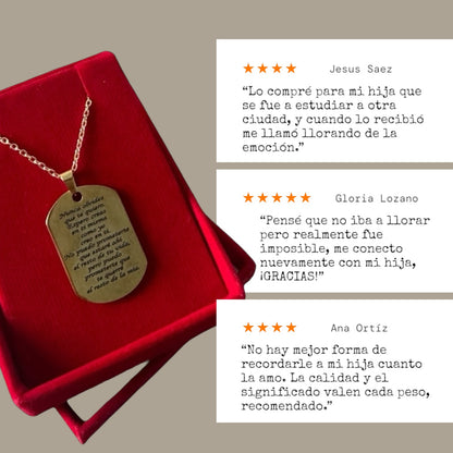 Collar Siempre Contigo™ para mi hija (Con mensaje grabado eternamente)