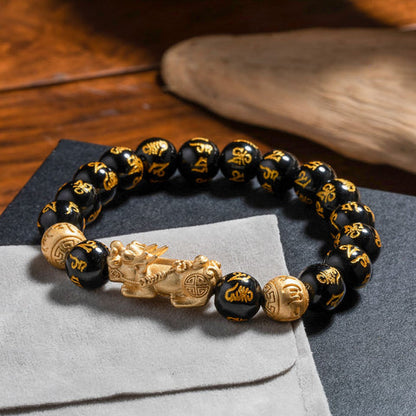 Pulsera Obsidiana Feng Chui - Atrae Riqueza