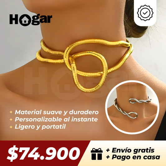 Collar Infinity Moldeable para Dama ¡Un diseño, mil formas de brillar!