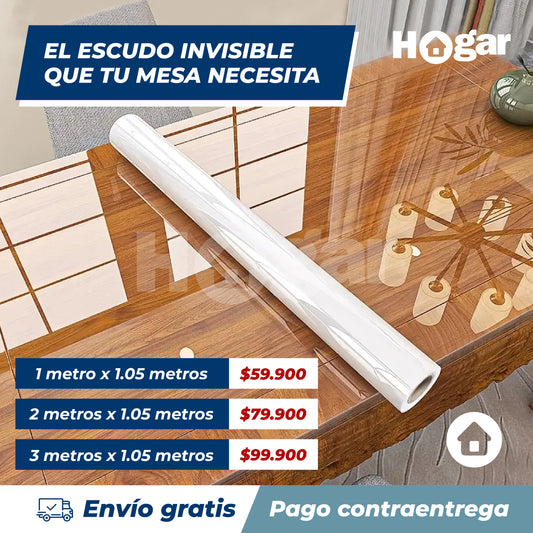 Tu mesa Siempre como Nueva: Evita Rayones, Manchas y Daños al instante - Película Adhesiva Transparente Para Protección de Comedor