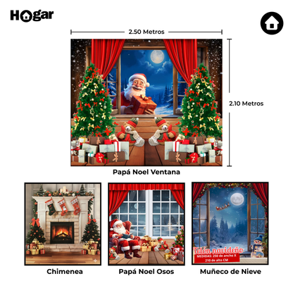 (Oferta) Fondo Navideño + Obsequio: Tapete de Entrada Navideño🎄