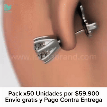 PACK X50 SOPORTE ULTRA FIRME  PARA LÓBULOS OREJAS ¡Tus aretes favoritos sin desgarres ni molestias!